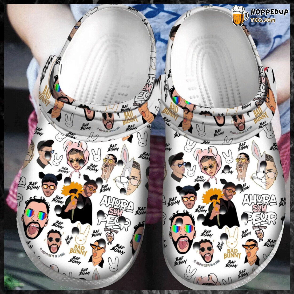 Bad Bunny Themed Rubber Comfortable Durable Clog Shoes