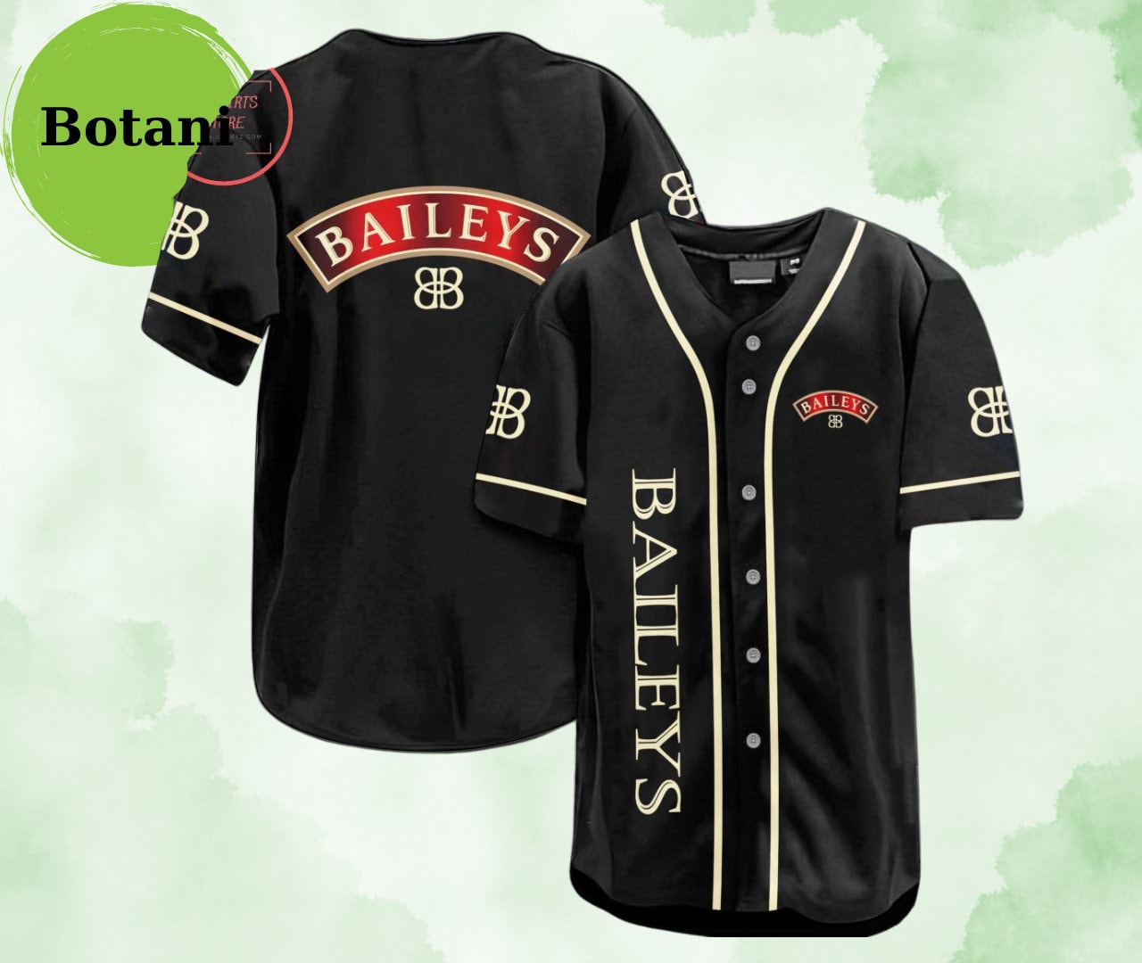 BAILEYS BLACK Inspired Baseball Jersey Perfect Beer Gift HU