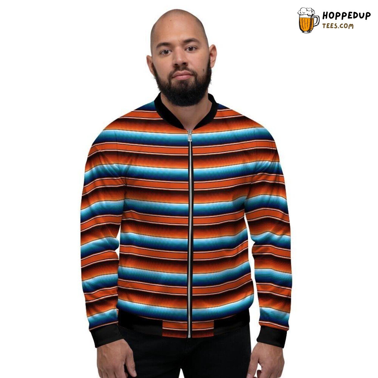 Baja Authentic Design Elegance Men’s Bomber Jacket Traditional Pattern Tribute
