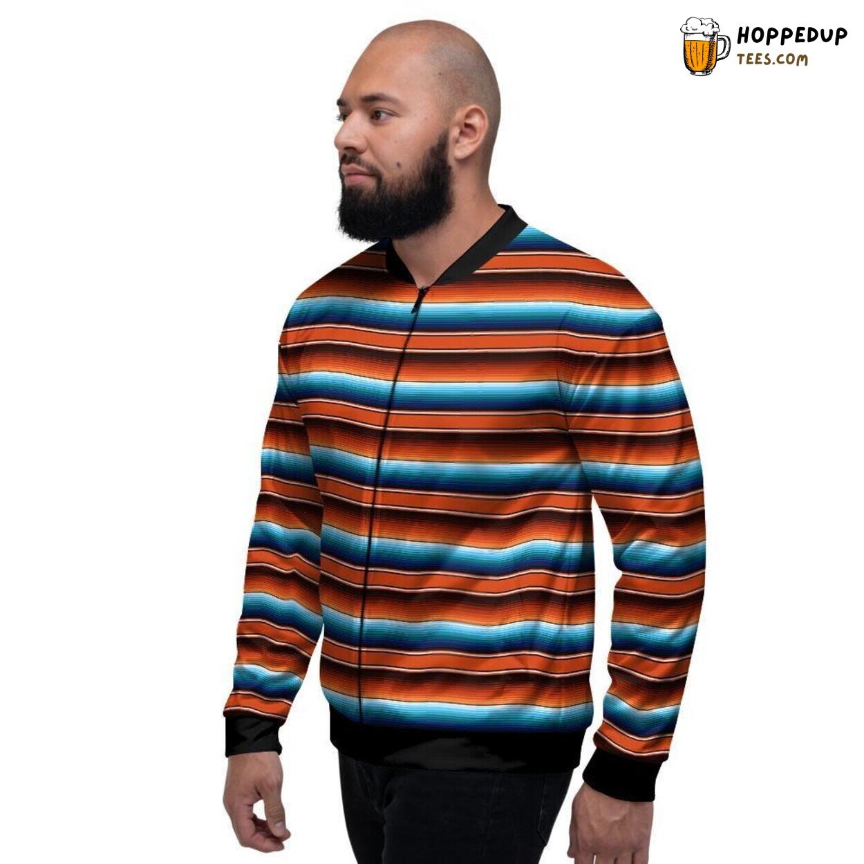Baja Authentic Design Elegance Men’s Bomber Jacket Traditional Pattern Tribute