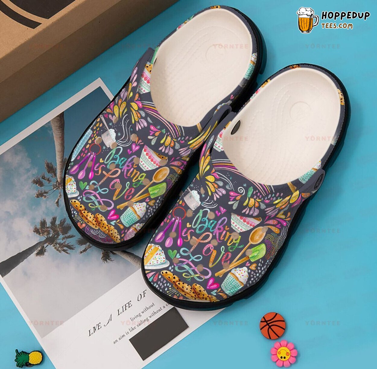 Baking Is Love 5 Theme Comfortable Rubber Clogs Culinary Inspired Shoes
