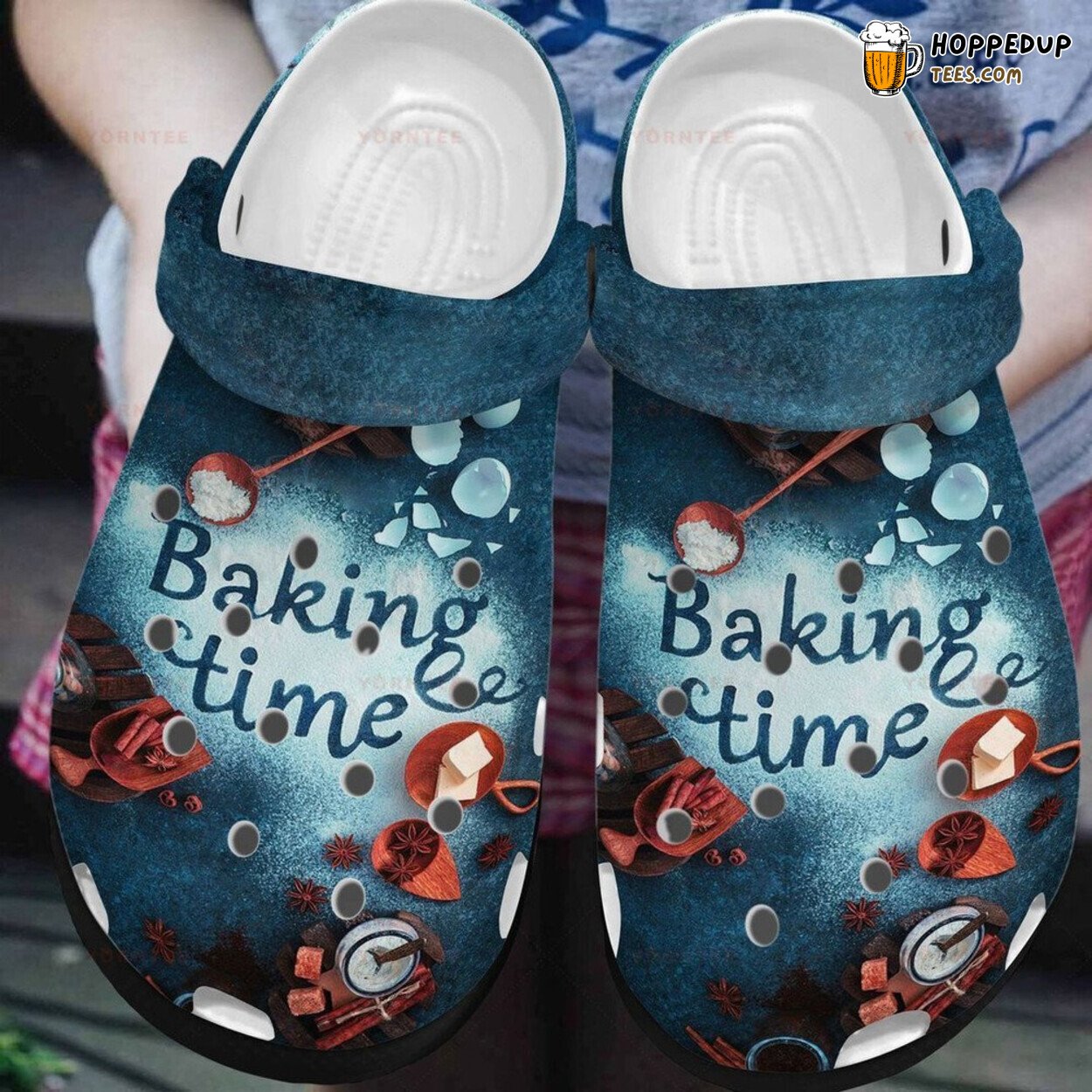 Baking Time Lover Gift Themed Comfortable Unique Rubber Clog Shoes
