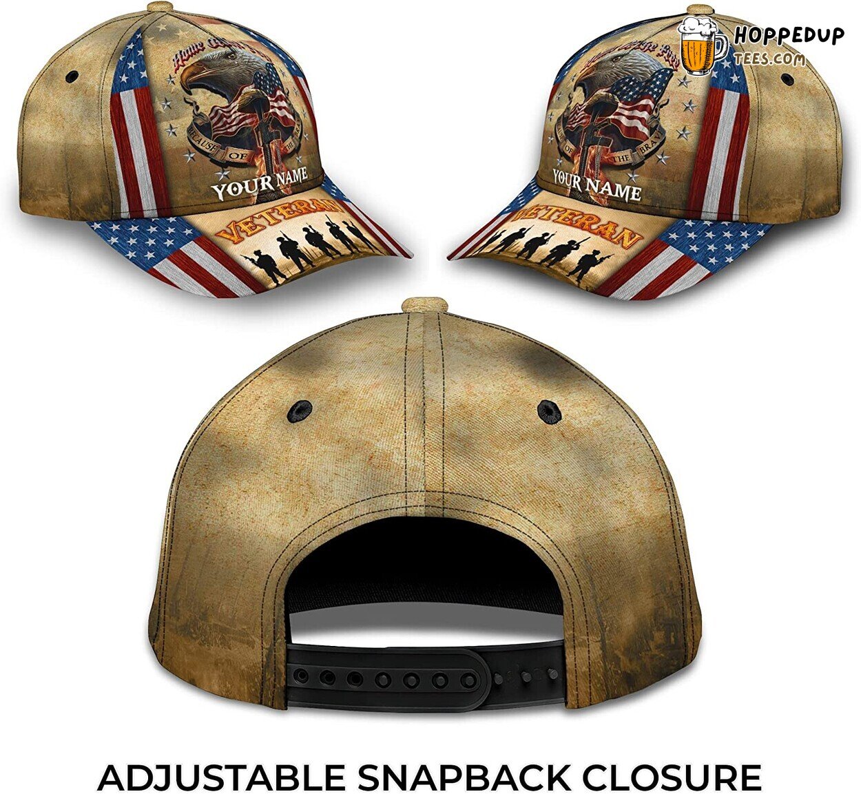 Bald Eagle American 3D Classic Cap Gift Grandpa Dad US Veteran Pride