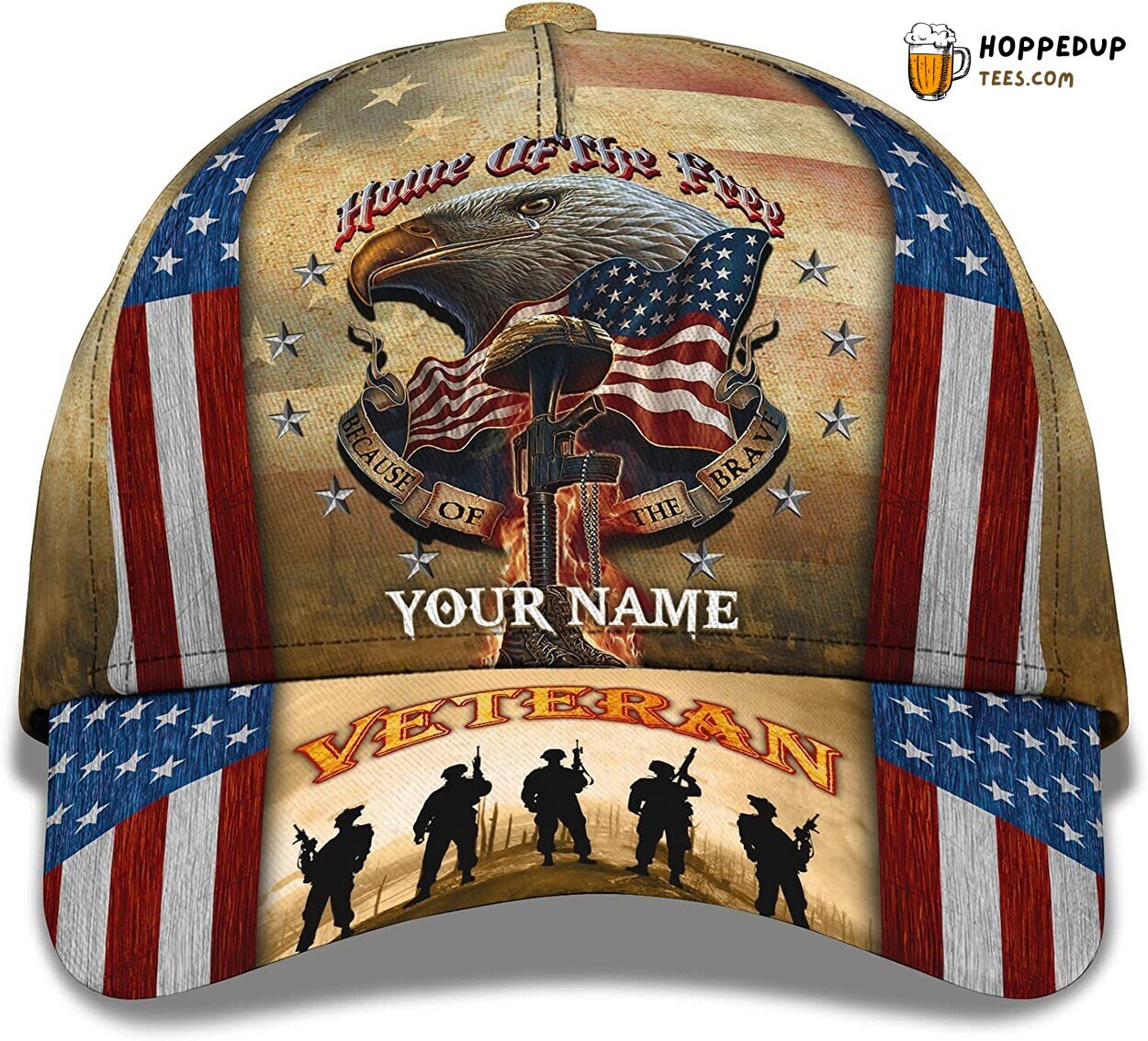 Bald Eagle American 3D Classic Cap Gift Grandpa Dad US Veteran Pride