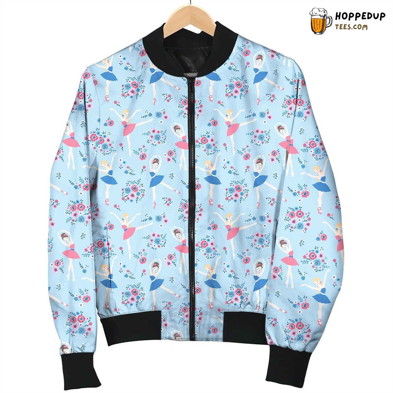 Ballet Dancer With Flower Bomber Jacket