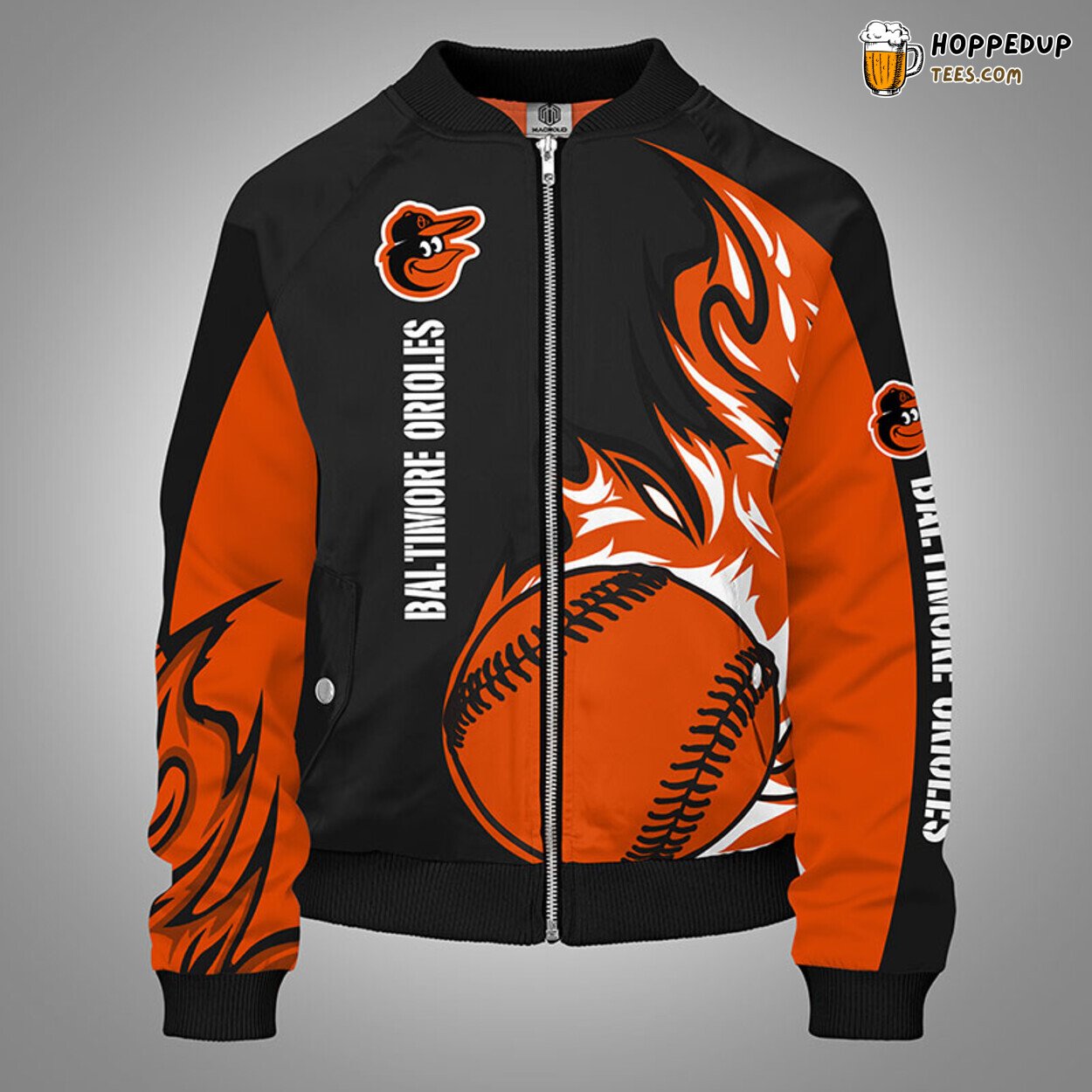 Baltimore Orioles MLB Classic Orange Premium Bomber Jacket Design