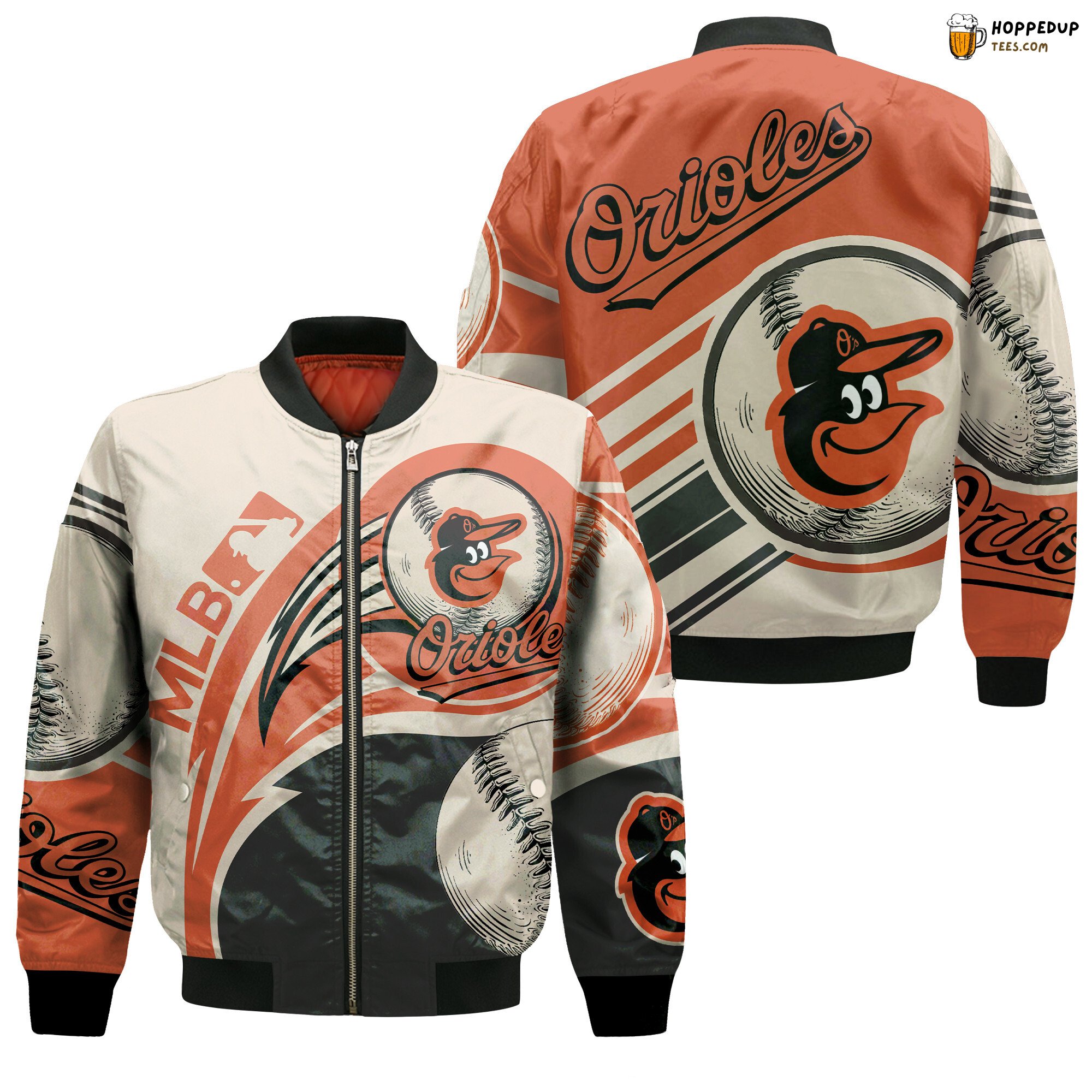 Baltimore Orioles MLB Classic Team Emblem Bomber Jacket Style