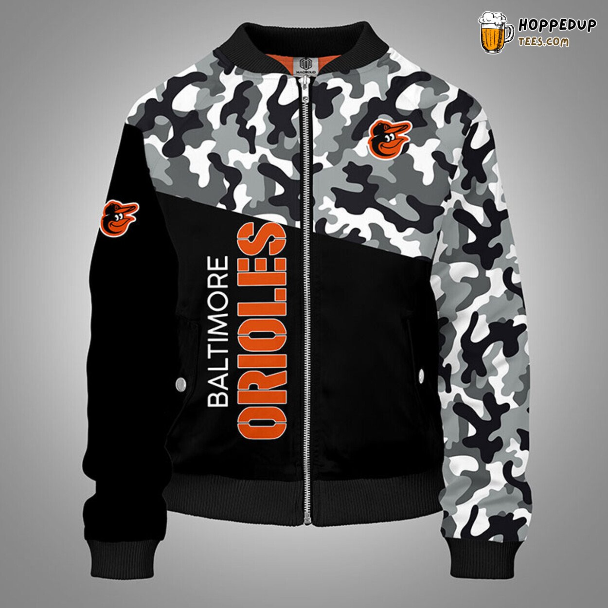 Baltimore Orioles MLB Unique Camouflage Orange Bomber Jacket Design Baltimore Orioles MLB Unique Camouflage Orange Bomber Jacket Design
