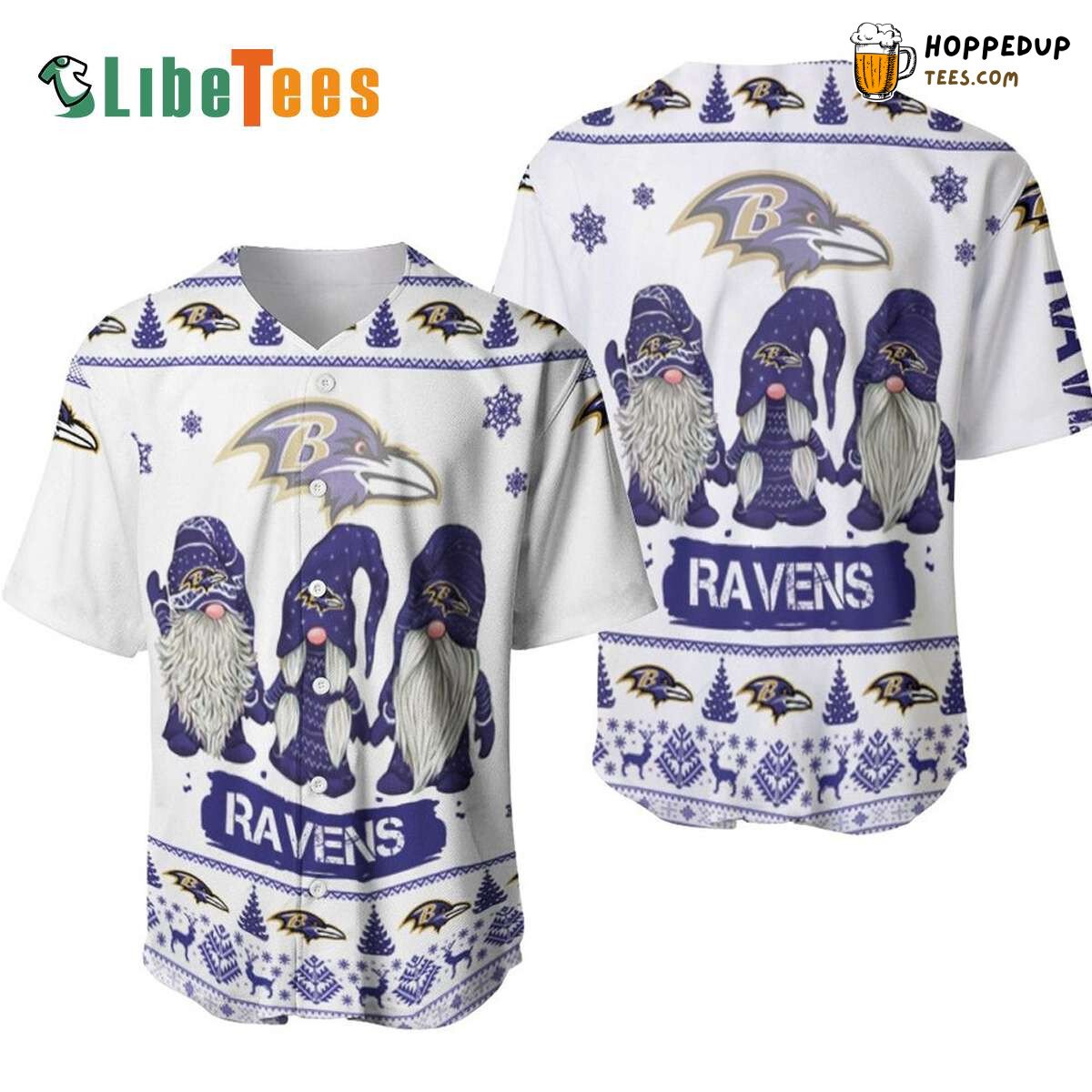 Baltimore Ravens Baseball Jersey Christmas Gnomes Perfect Gifts For Your Loved Ones Jersey Shirt