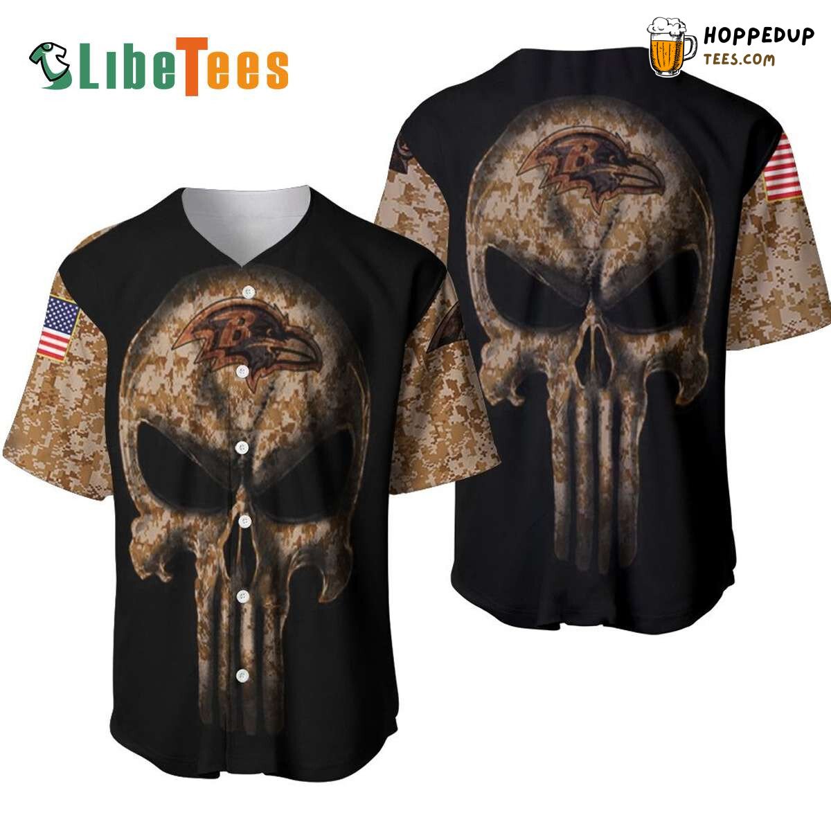 Baltimore Ravens Jersey Camo Skull Graphic Limited Edition Gift