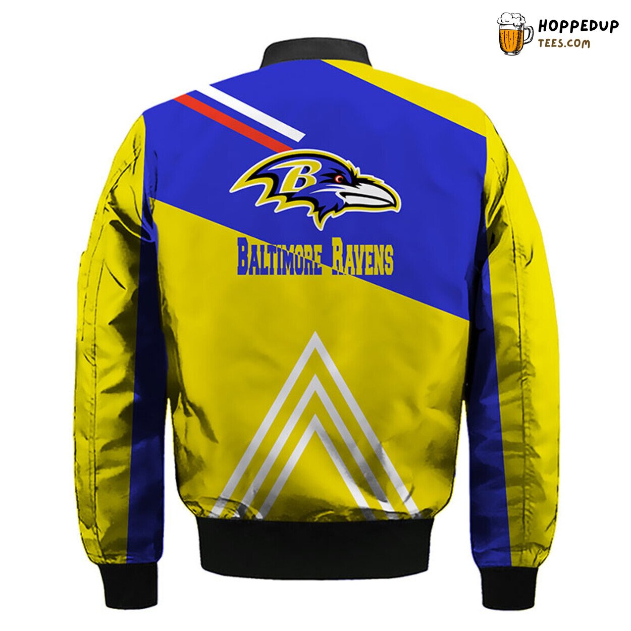 Baltimore Ravens NFL Bomber Jacket Yellow Blue Distinct Style