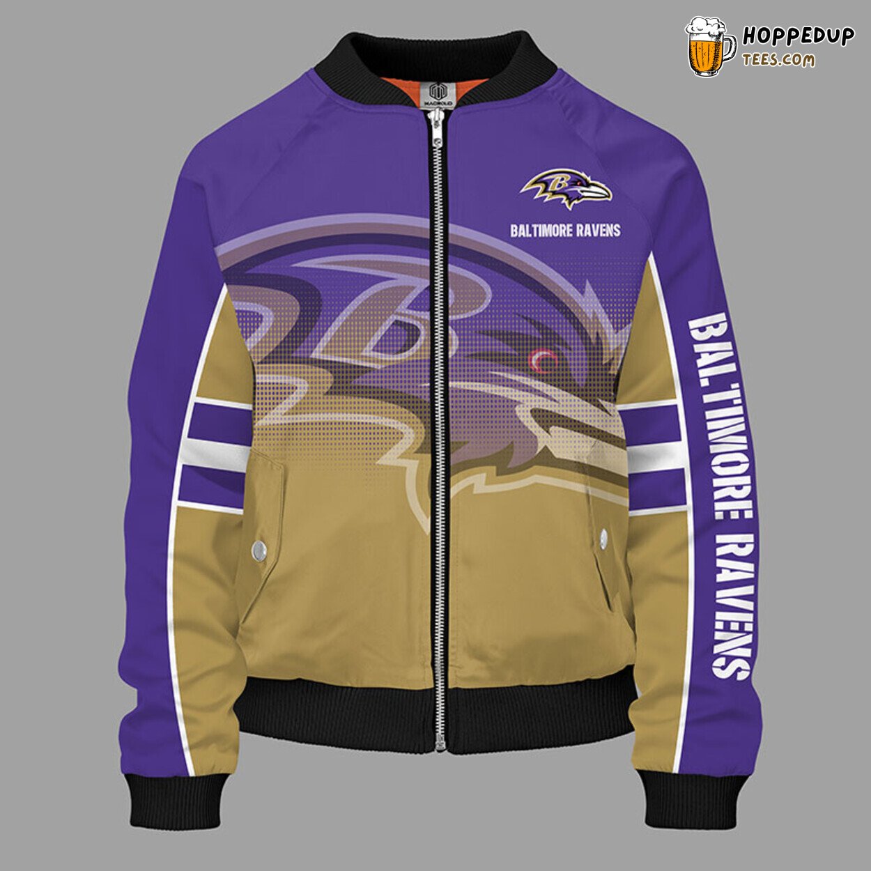 Baltimore Ravens NFL Classic Bomber Jacket Violet Distinct Look