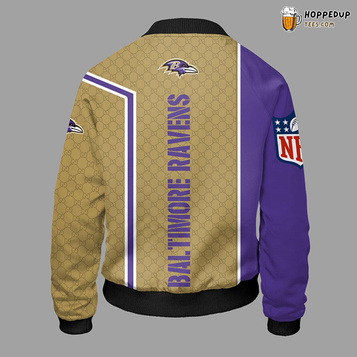 Baltimore Ravens NFL Unisex Bomber Jacket Violet Unique Theme