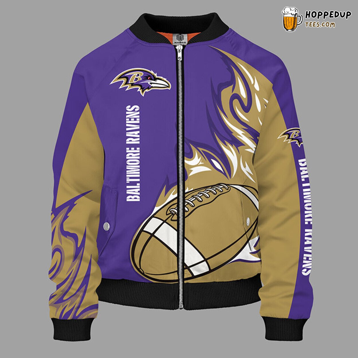 Baltimore Ravens NFL Violet Bomber Jacket Unique Distinctive Style Baltimore Ravens NFL Violet Bomber Jacket Unique Distinctive Style