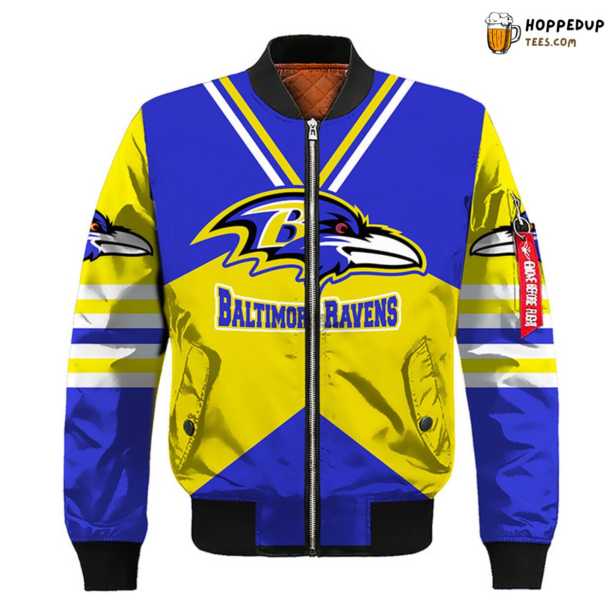 Baltimore Ravens NFL Yellow Blue Bomber Jacket Unique Design Baltimore Ravens NFL Yellow Blue Bomber Jacket Unique Design
