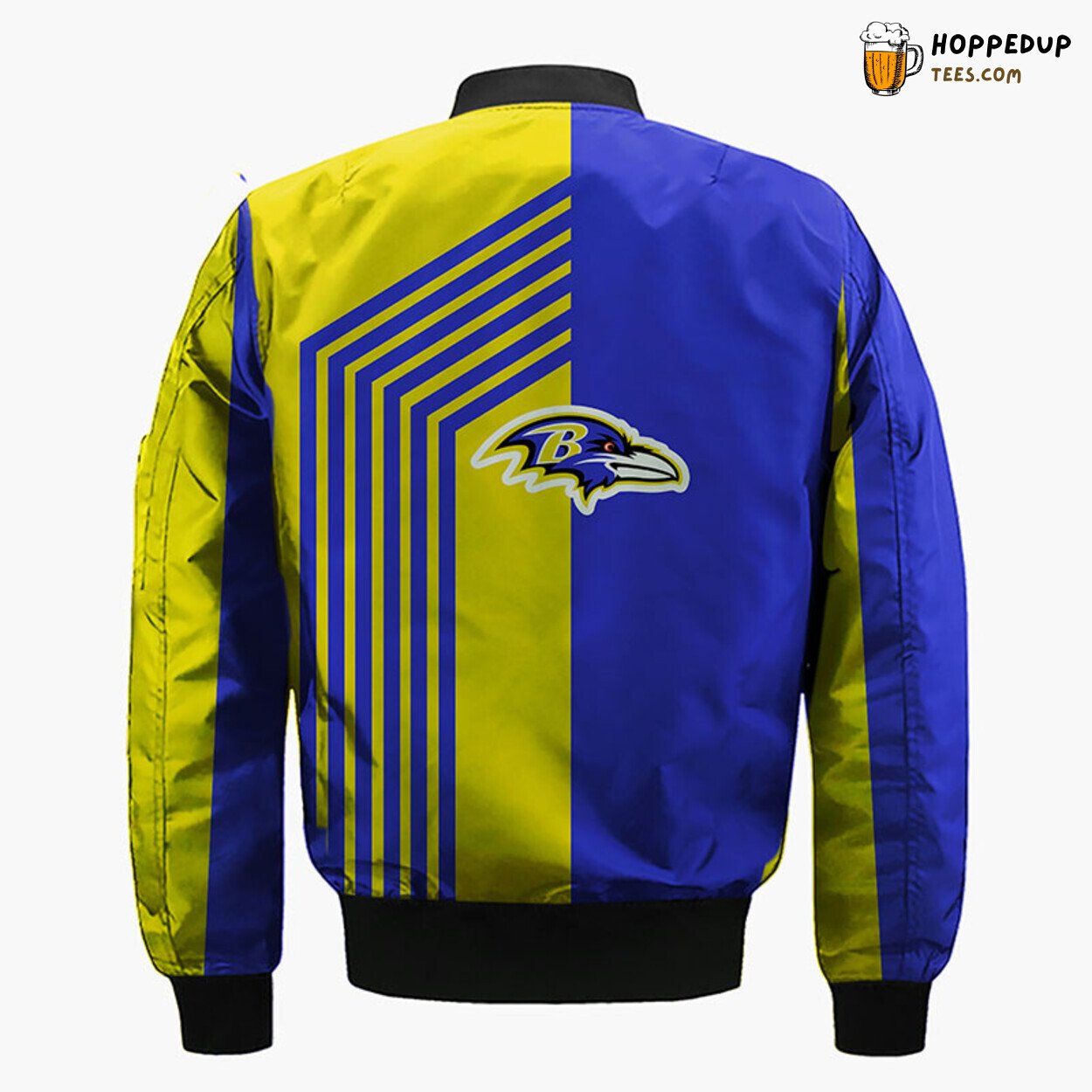 Baltimore Ravens NFL Yellow Blue Unisex Bomber Jacket Distinct
