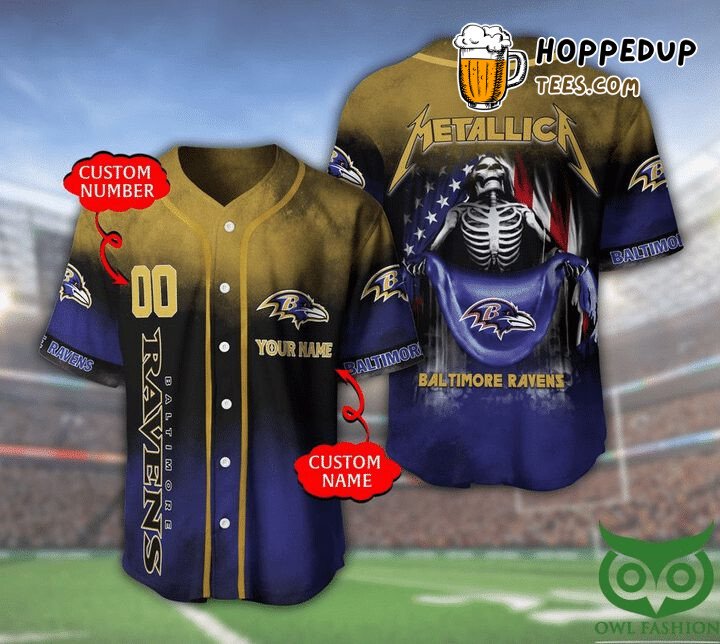 Baltimore Ravens Player Edition Purple Baseball Jersey Unisex Fervor