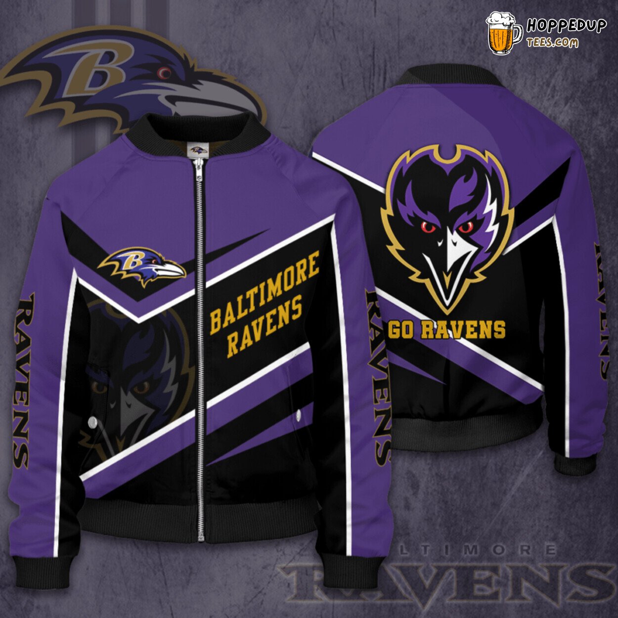 Baltimore Ravens Stylish Bomber Jacket Comfort Fit Perfect for True Fans