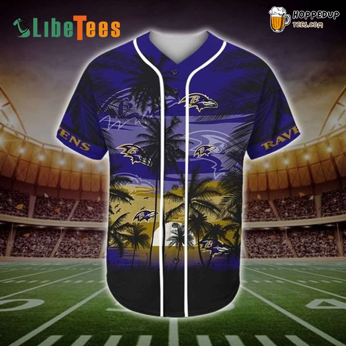 Baltimore Ravens Tropical Palm Tree Edition Baseball Jersey Cool