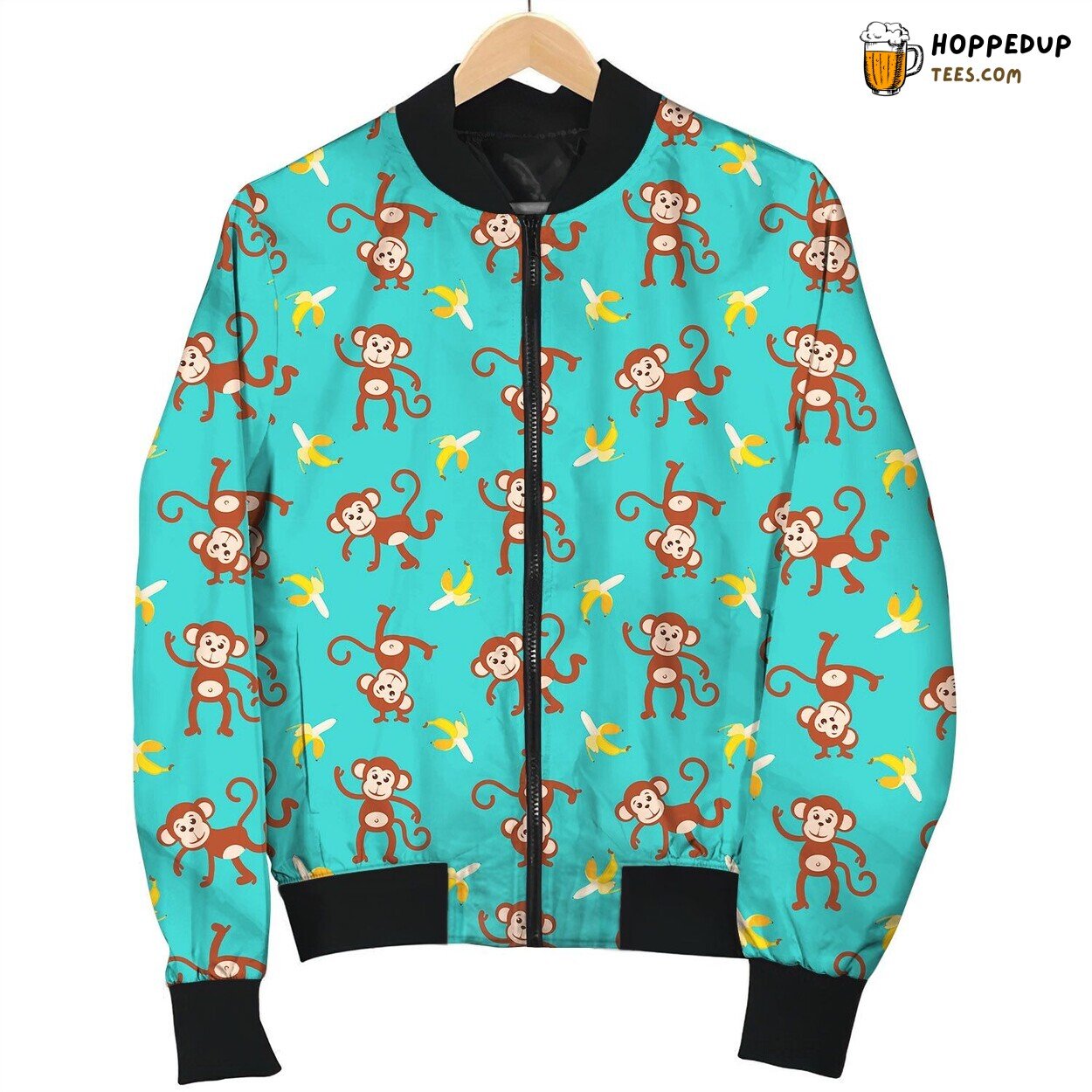 Banana And Monkey Bomber Jacket