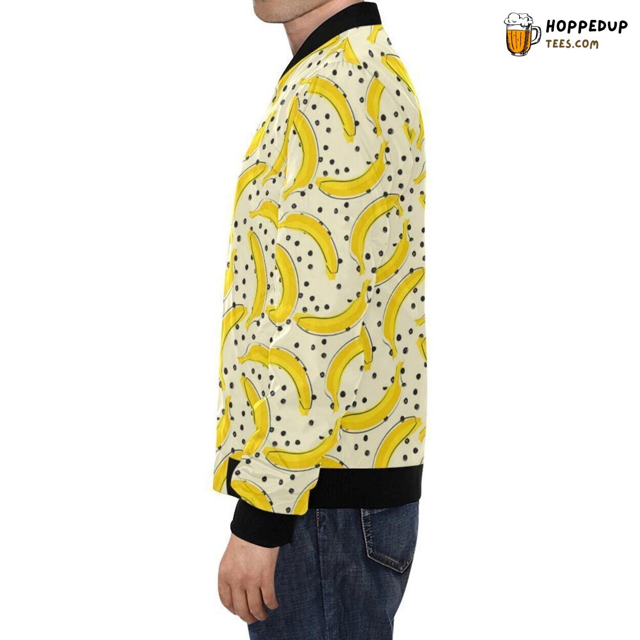 Banana Dot Unique Pattern Print Men’s Bomber Jacket Trendy Collection