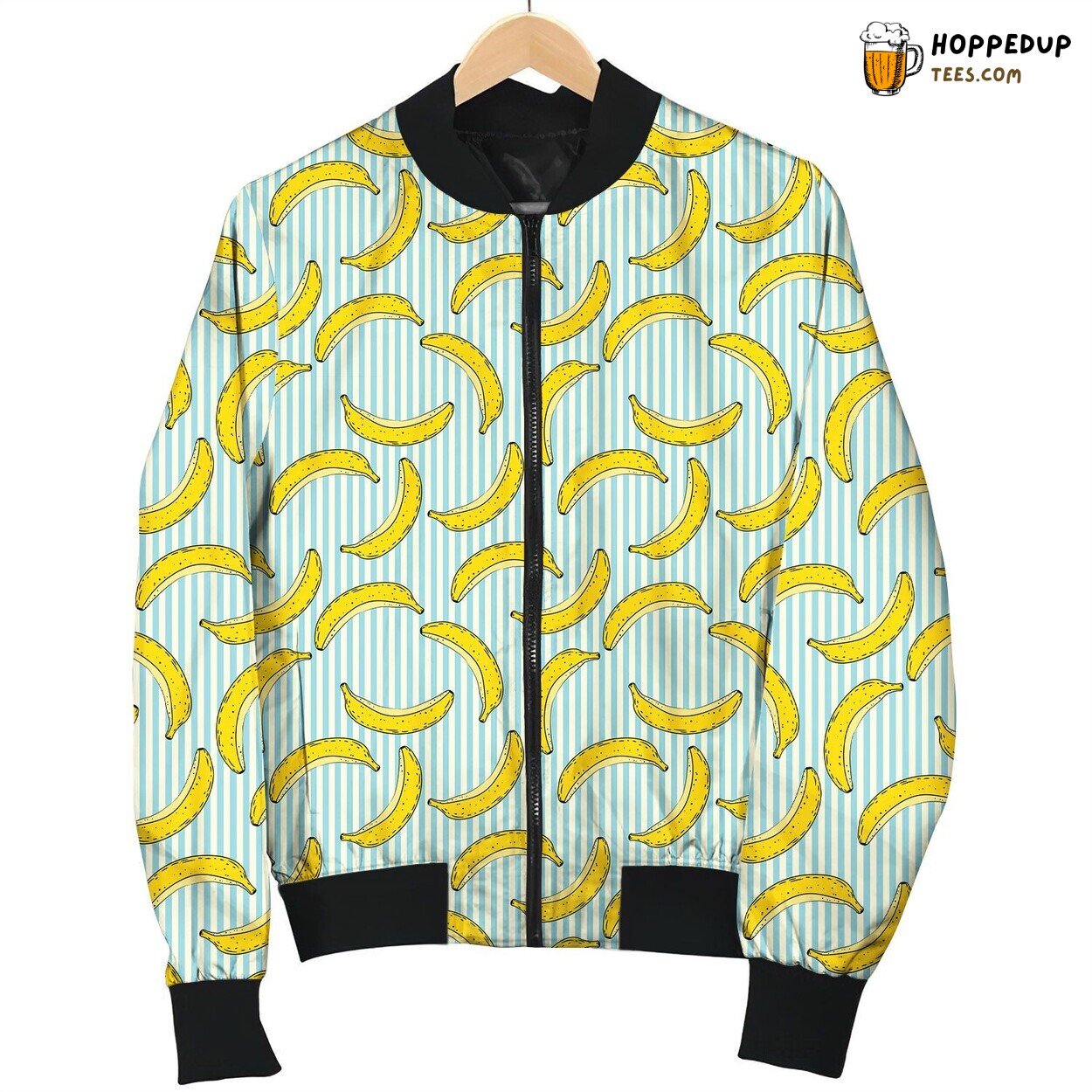 Banana Enthusiast Fruit Passion Winter Bomber Jacket Yellow Love