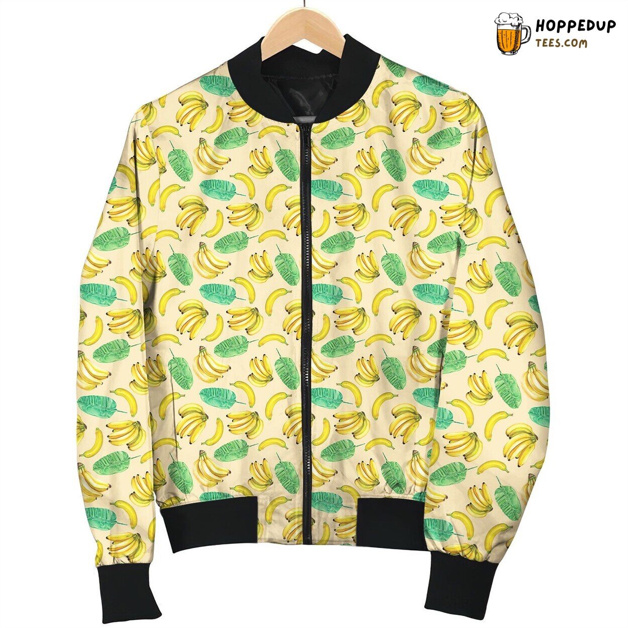 Bananas On Yellow Bomber Jacket