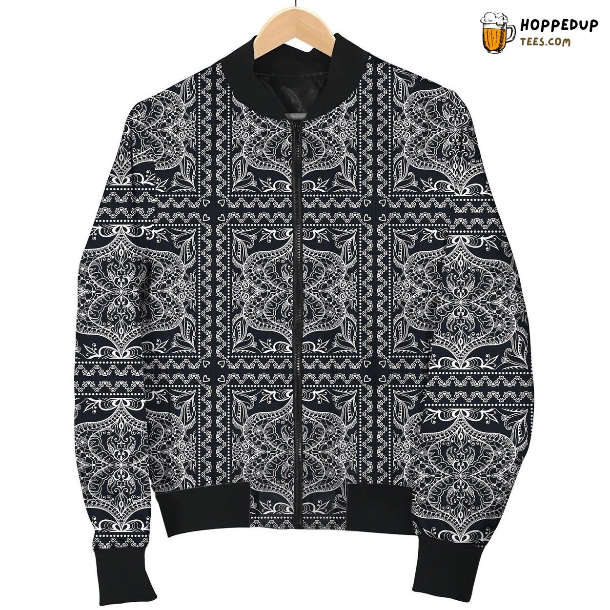 Bandana Scarf Black Bomber Jacket