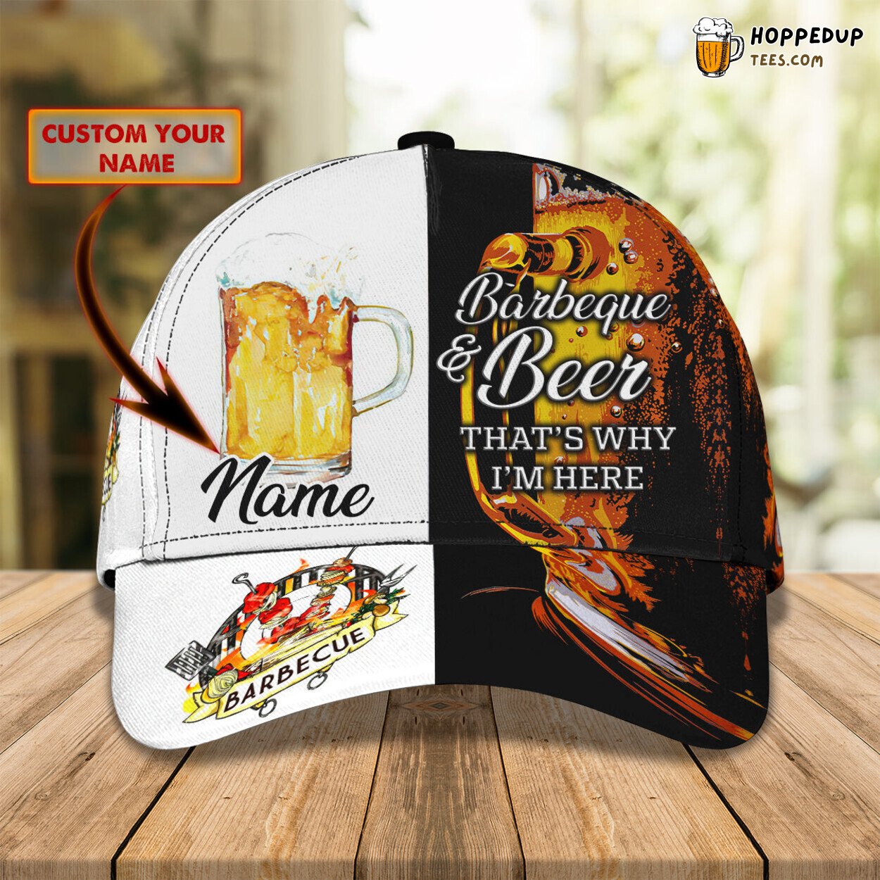 Barbecue Beer 3D Classic Cap Personalized Name Exclusive Unique Design