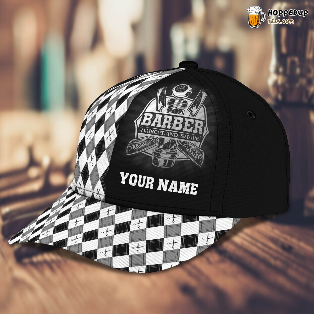 Barber Summer Classic Customized Cap Hair Cut Salon Uniform Design Barber Summer Classic Customized Cap Hair Cut Salon Uniform Design