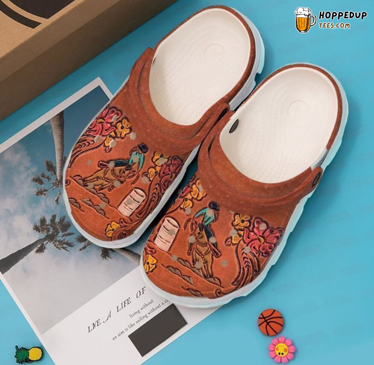 Barrel Racing Cowgirl Themed Classic Comfortable Unique Clogs Shoes