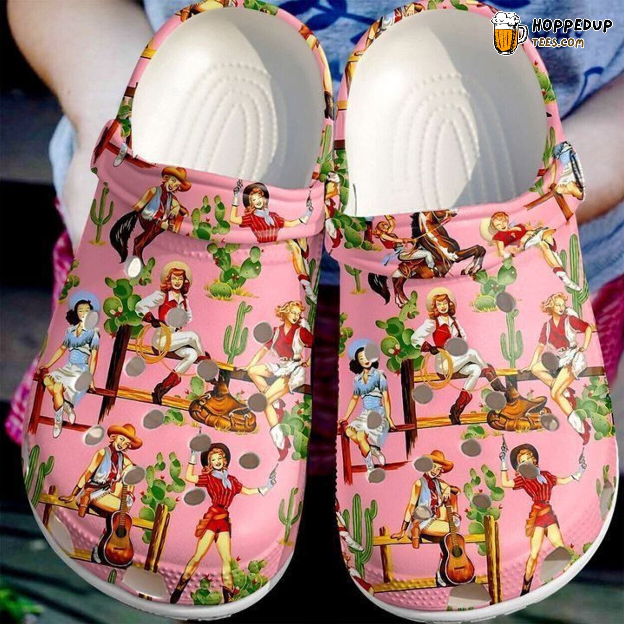 Barrel Racing Girl Classic Comfortable Unique Design Clog Shoes