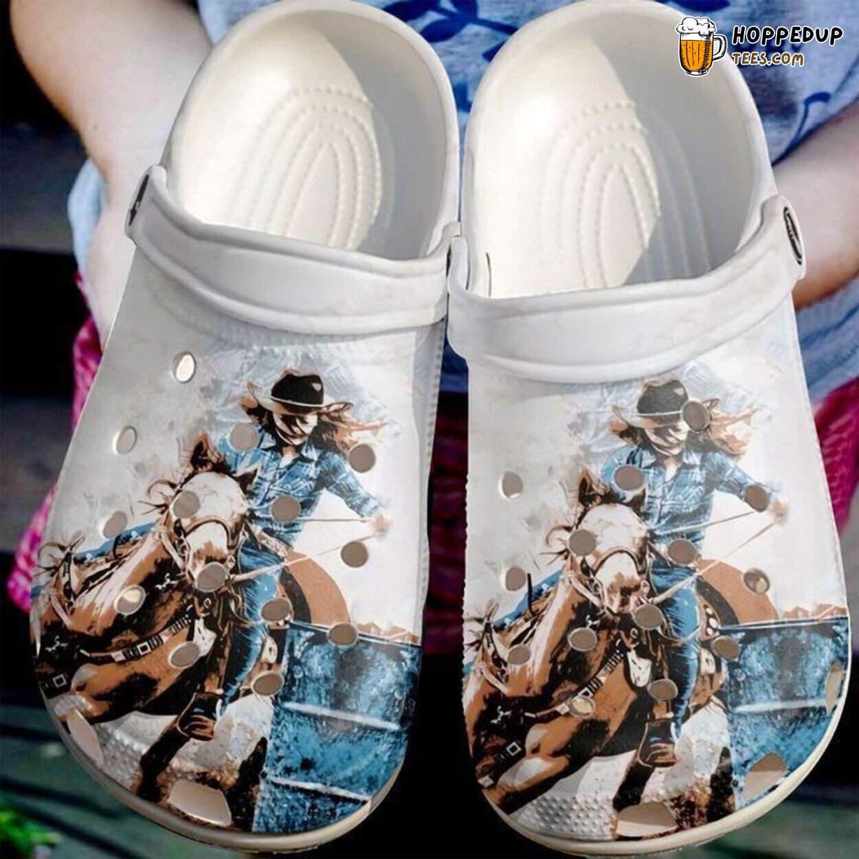Barrel Racing Girl Fast Speed Inspired Comfortable Classic Clogs Shoes