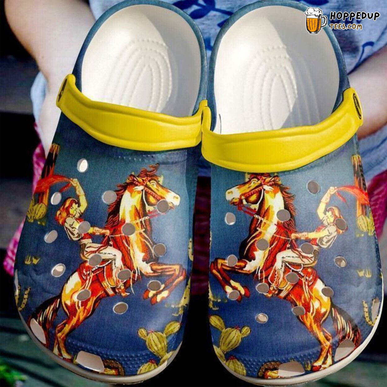 Barrel Racing Girl Themed Love Classic Clogs Comfort Shoes