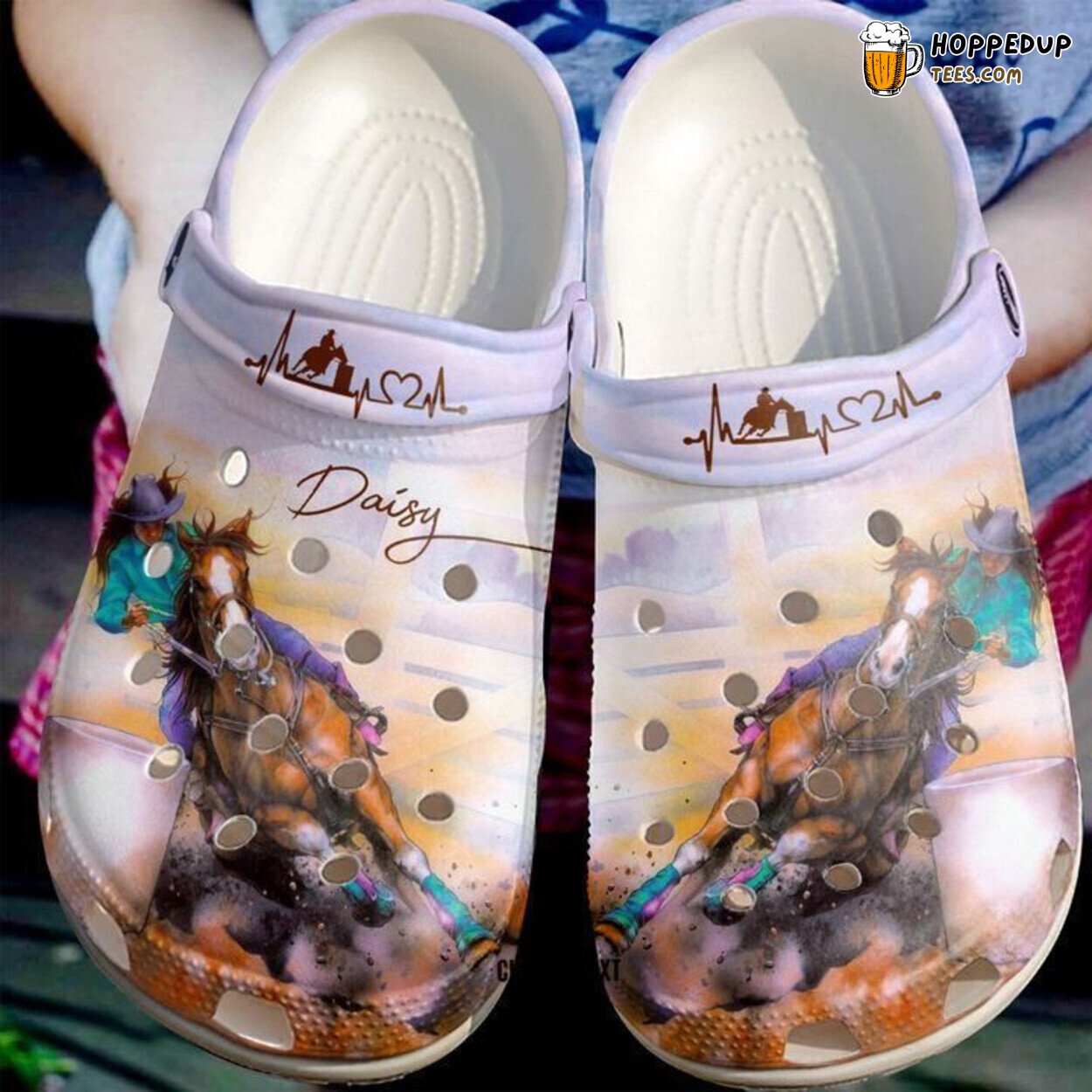 Barrel Racing Personalized Lover Theme Classic Comfort Clogs Shoes