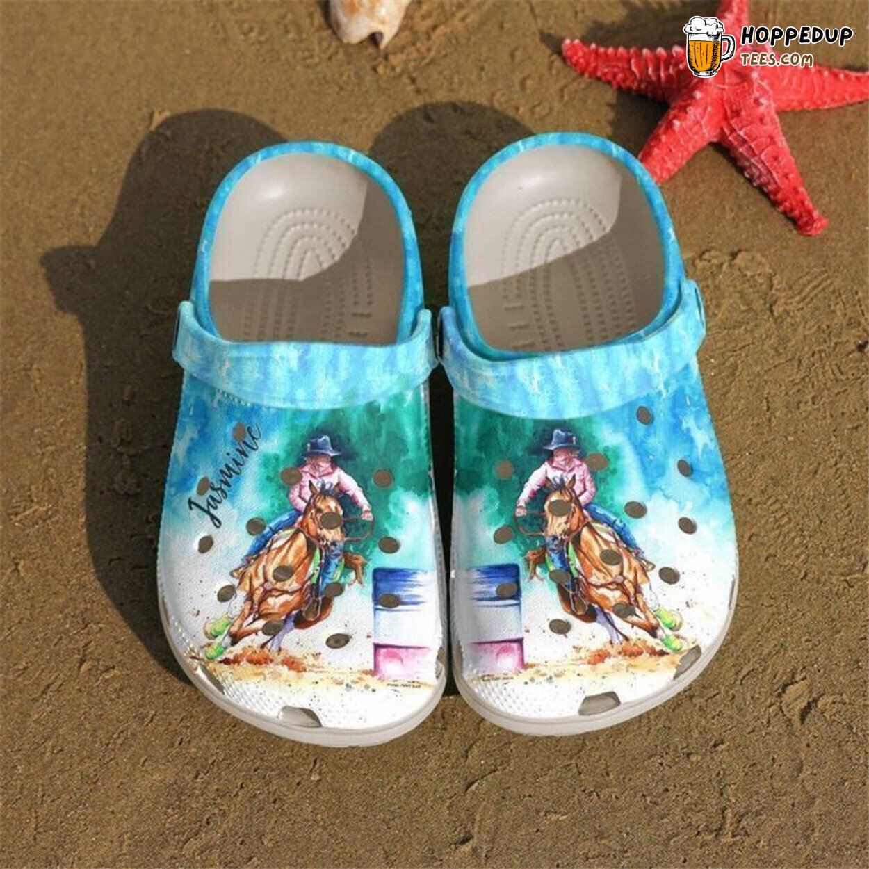 Barrel Racing Turn And Burn Personalized Classic Clogs Shoes Design