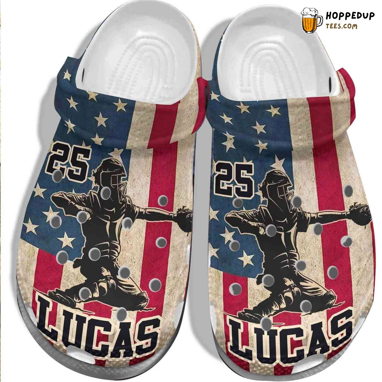 Baseball 4th July USA Flag Theme Special Edition Clogs