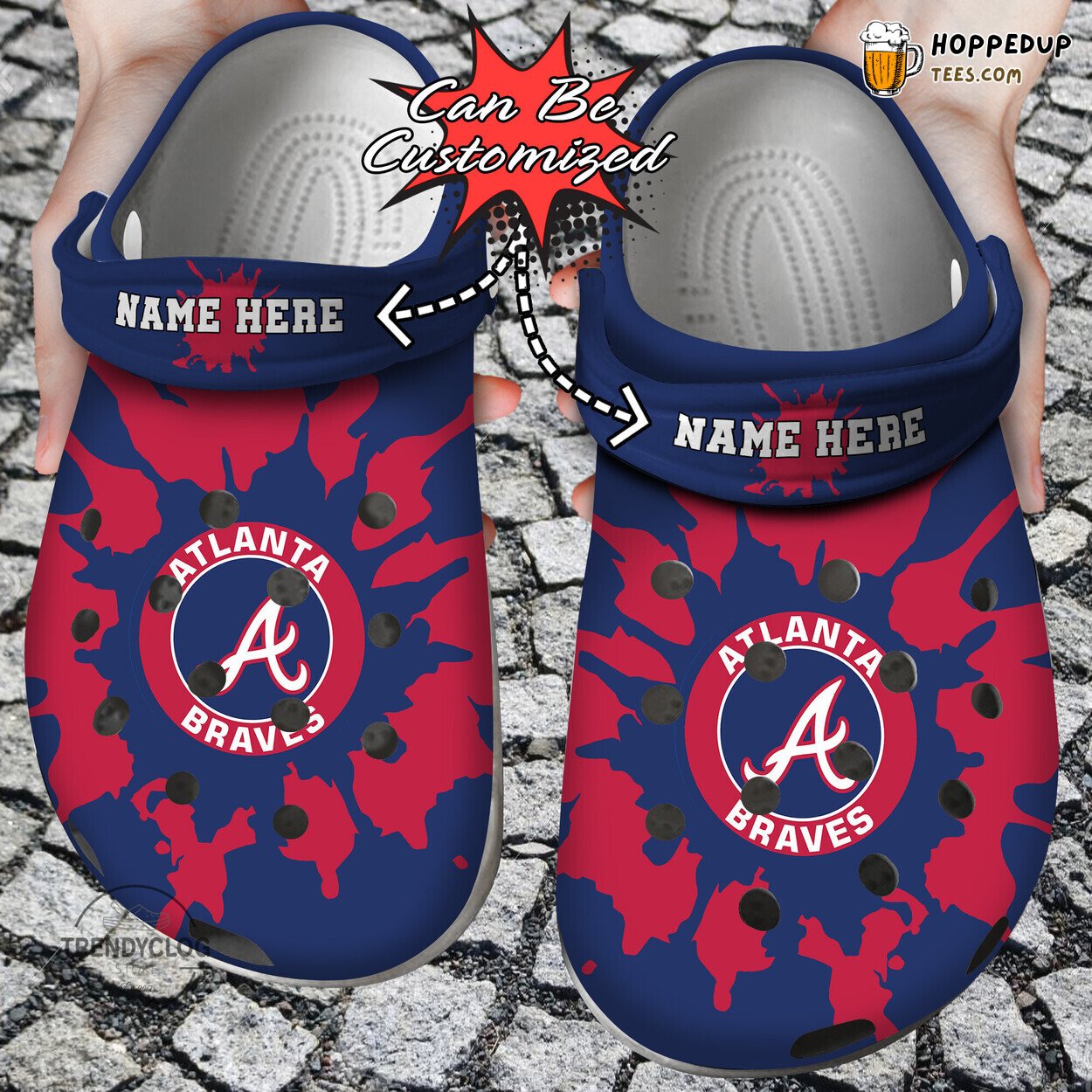 Baseball ABraves Color Splash Personalized Comfortable Unique Clogs