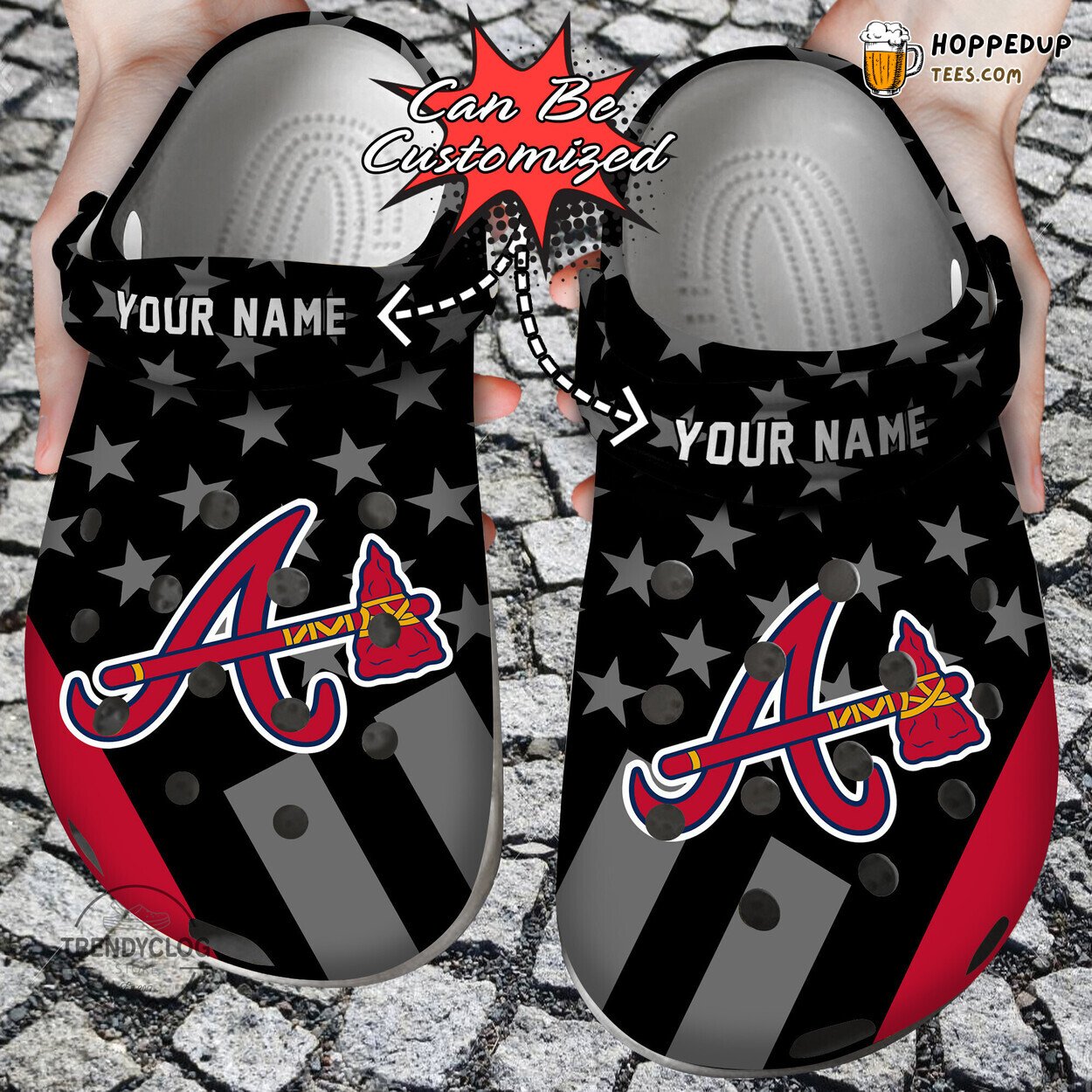 Baseball ABraves Star Flag Personalized Comfortable Unique Clogs