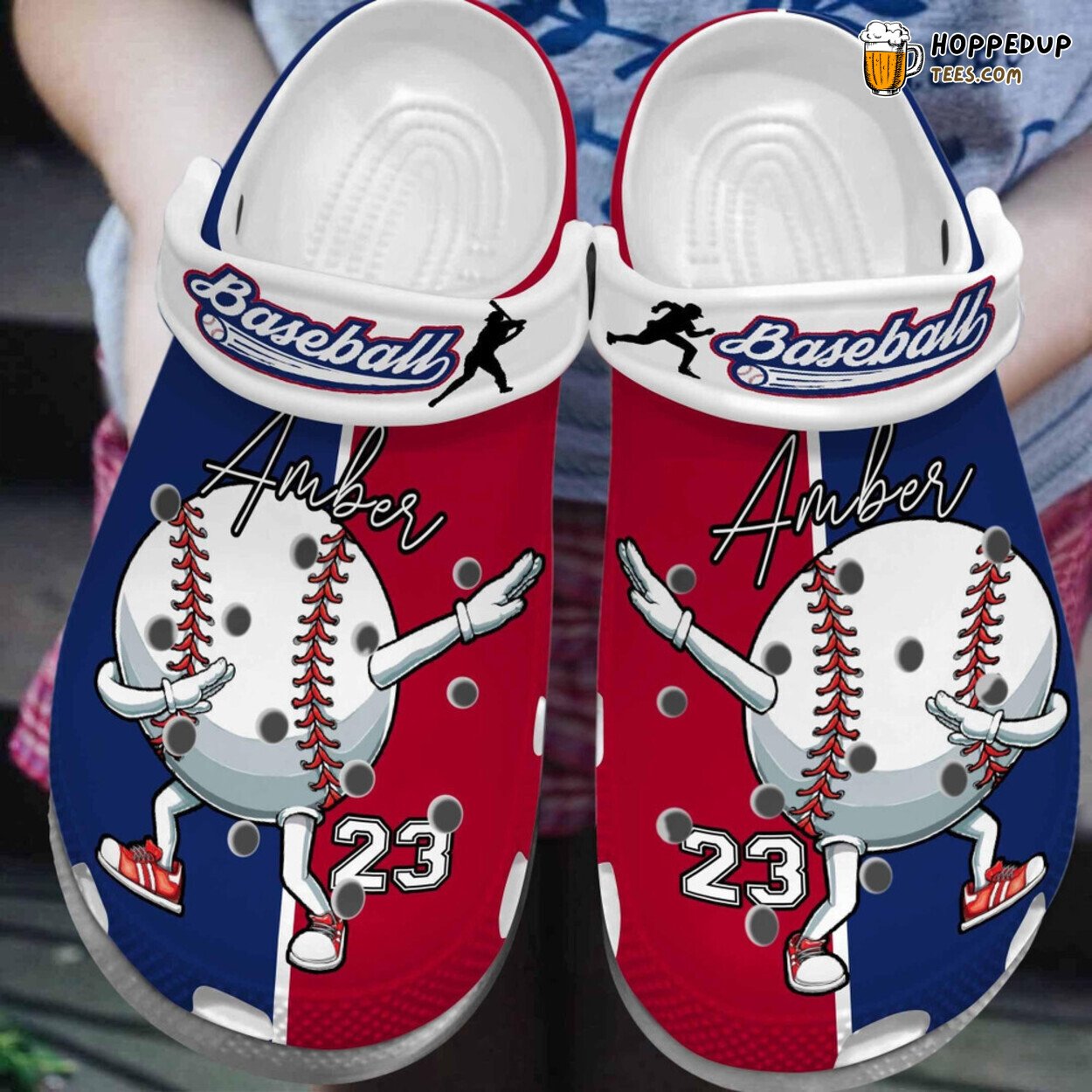 Baseball Ball Dabbing Fan Gift Classic Water Comfy Rubber Clog Shoes