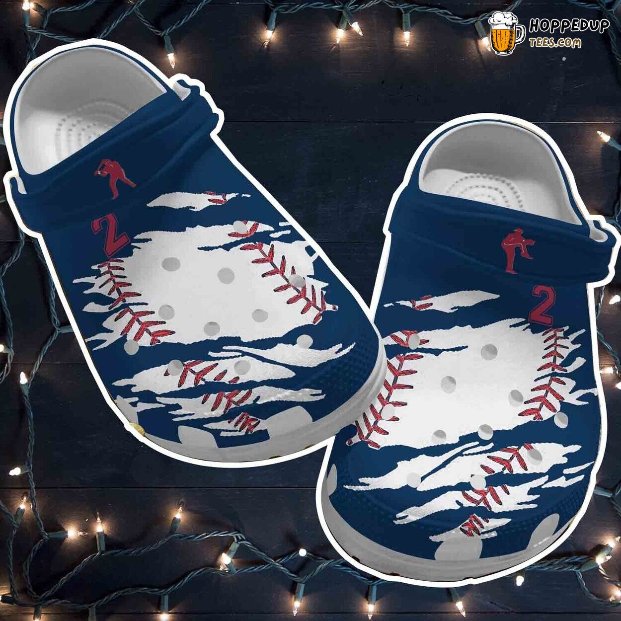 Baseball Ball Outdoor Personalized Number Unique Style Clogs