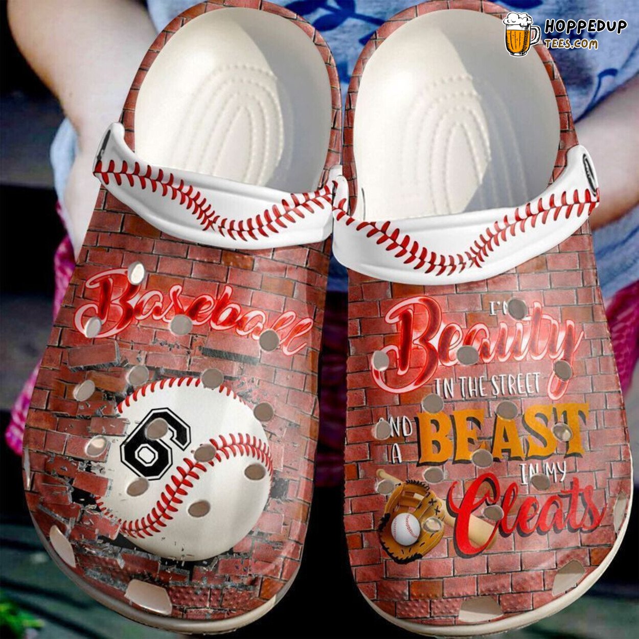 Baseball Beauty Street Personalized Design Classic Comfort Clogs Shoes