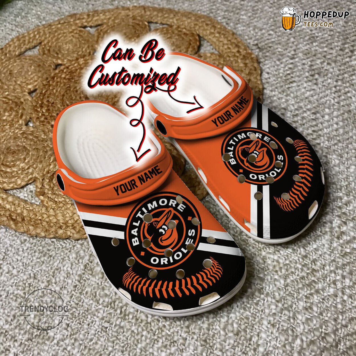 Baseball BOrioles Logo Team Personalized Comfortable Clog Shoes
