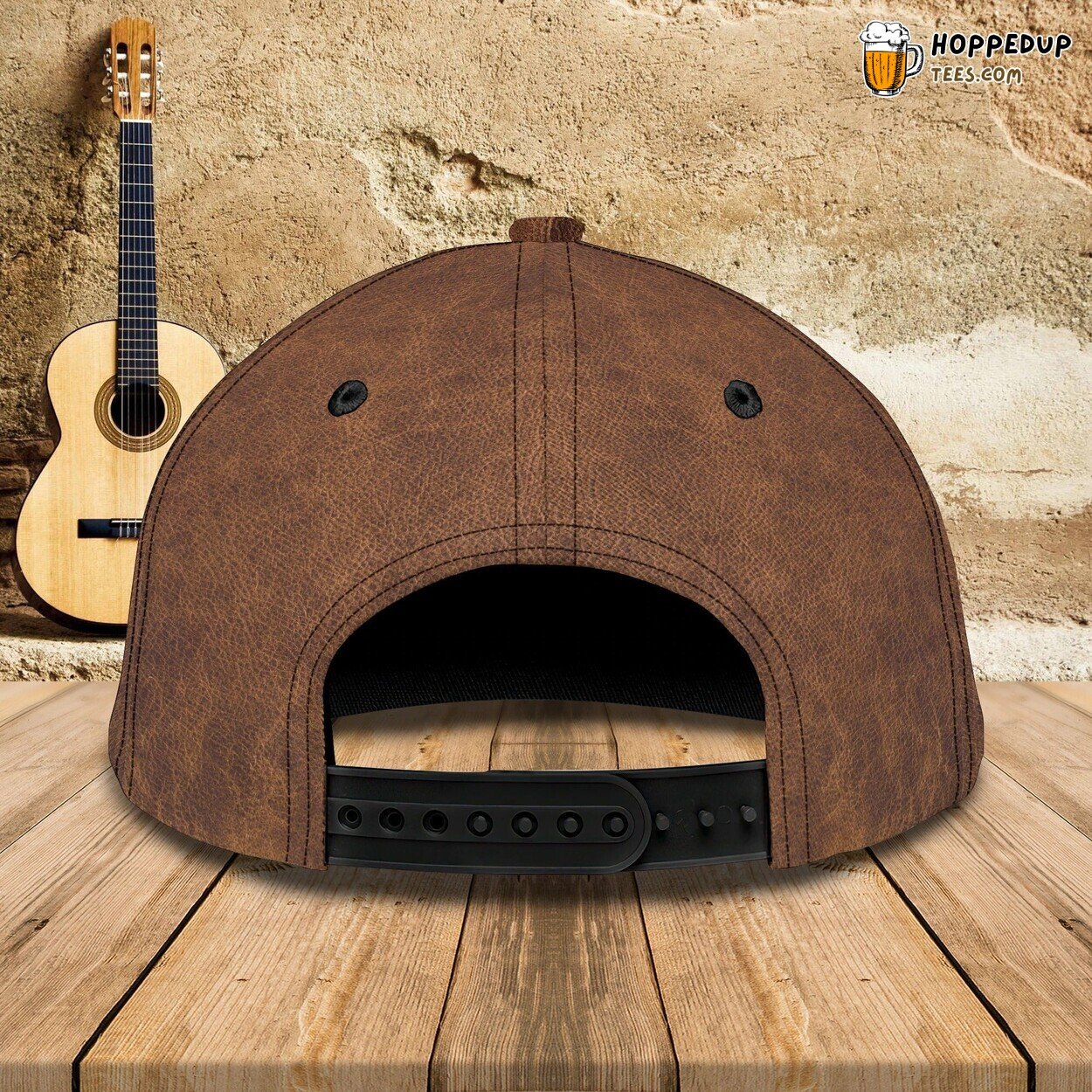 Baseball Cap Guitar Lovers Classic Leather Old Man Outdoor Father Guitar Hat