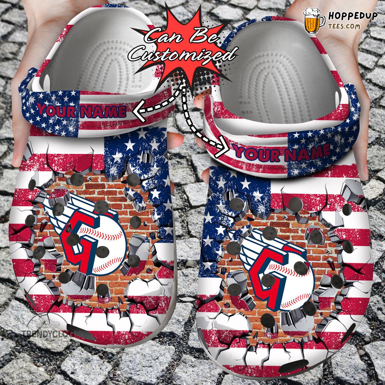 Baseball CGuardians Flag Wall Breaking Personalized Comfortable Clogs