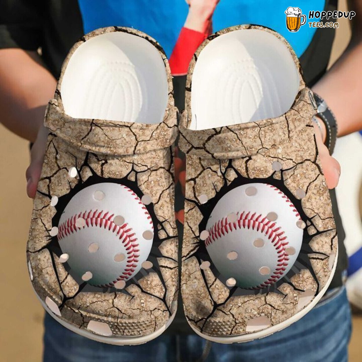 Baseball Crack Classic Themed Comfortable Unique Design Clogs Shoes