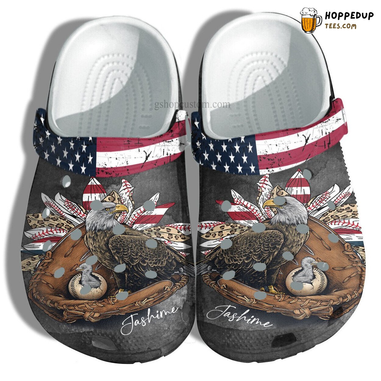 Baseball Eagle Sunflower Leopard USA Flag Shoes Mom Grandma Theme Design