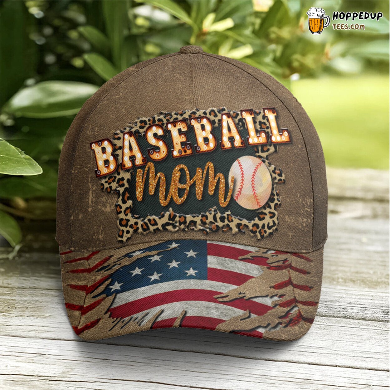 Baseball Enthusiast Mom American Unique Statement Design Baseball Cap