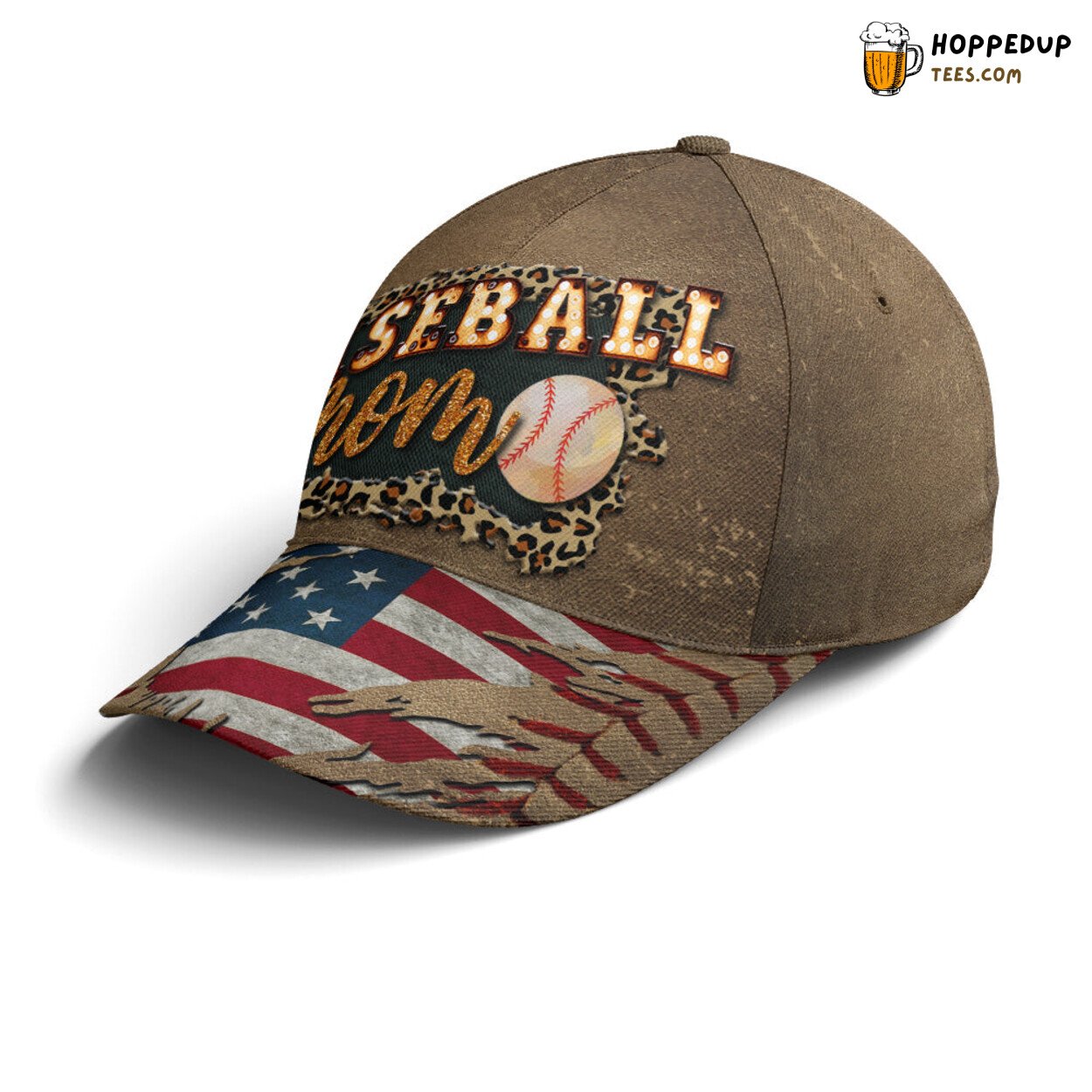 Baseball Enthusiast Mom American Unique Statement Design Baseball Cap