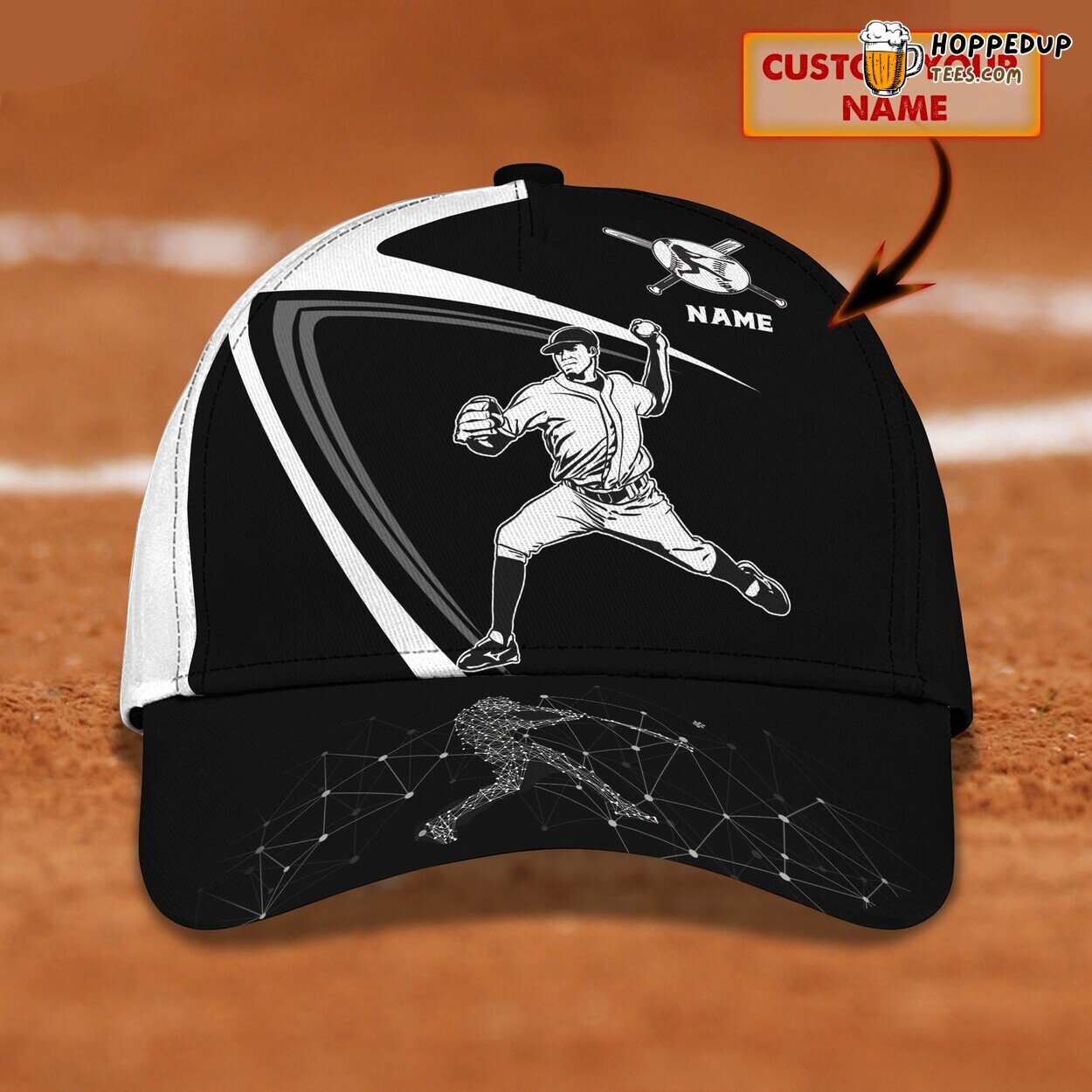 Baseball Fanatic 3D Classic Cap Personalized Unique Design Name Trend